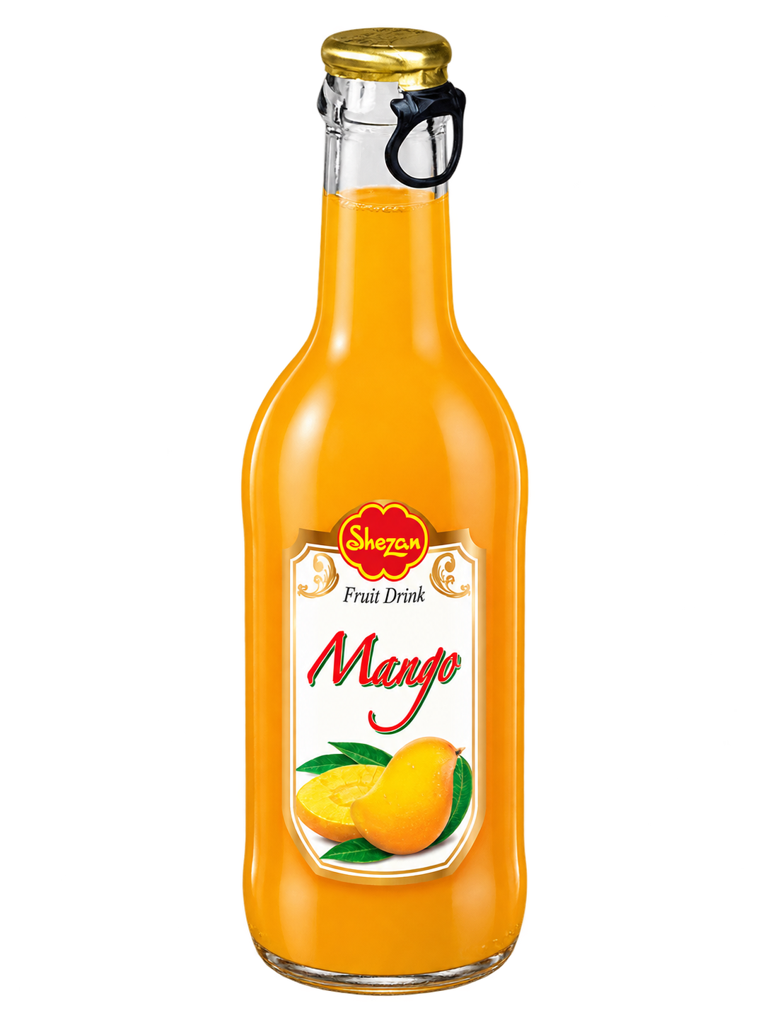 3D recreation of the Shezan Mango Fruit Drink bottle